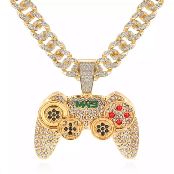 *NEW* MEN GOLD LINK CHAIN GAMING REMOTE CONTROL - Picture 2 of 3